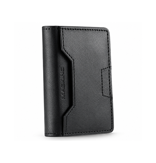 MAGKING™ - Læder RFID Kortholder til iPhone - M. MagSafe - Sort