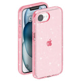 iPhone 17e / 16e | iPhone 17e / 16e - DeLX™ Glitter Silikone Cover - Lyserød - DELUXECOVERS.DK