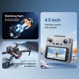 Drone | Professionel Drone V.2.0 - 4K Dual Kamera - Brushless - GPS - Sort - DELUXECOVERS.DK
