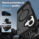 iPhone 16 | iPhone 16 - Frosted MagSafe Cover M. Kickstand - Sort - DELUXECOVERS.DK