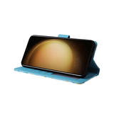 Samsung Galaxy S24 Plus | Samsung Galaxy S24 Plus - UNIQ™ Marble Læder Etui - Ocean - DELUXECOVERS.DK