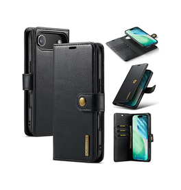 iPhone 17 Air | iPhone 17 Air - DG.MING™ Vintage 2-i-1 Læder Etui M. Cover - Sort - DELUXECOVERS.DK