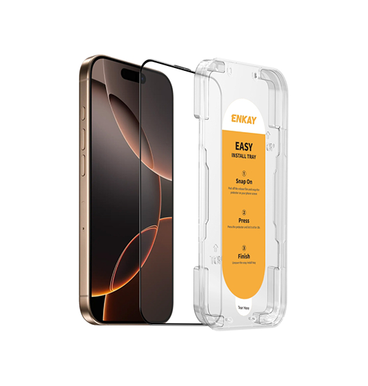 iPhone Beskyttelsesglas | iPhone 17 Pro Max - ENKAY™ Beskyttelsesglas m. Nem Installation - DELUXECOVERS.DK