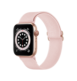 Apple Watch 42mm | Apple Watch (42/44/SE/45mm & Ultra) - Polyester Nylon Rem Armbånd - Pink - DELUXECOVERS.DK