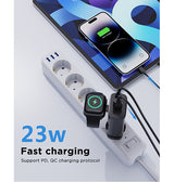 Vægoplader | Apple Watch - MagCold™ Trådløs Oplader & Vægoplader - 23W - Sort - DELUXECOVERS.DK