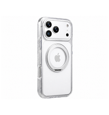 iPhone 17 Pro Max | iPhone 17 Pro Max - MagSafe Silikone Cover m. Ring Holder - Sølv - DELUXECOVERS.DK