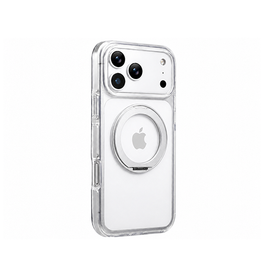iPhone 17 Pro Max | iPhone 17 Pro Max - MagSafe Silikone Cover m. Ring Holder - Sølv - DELUXECOVERS.DK