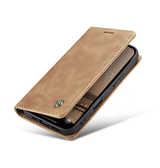 iPhone 17 Pro | iPhone 17 Pro - CaseMe™ Noble Læder Etui / Pung -Lysebrun - DELUXECOVERS.DK