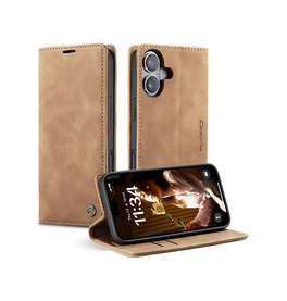 iPhone 17 | iPhone 17 - CaseMe™ Noble Læder Etui / Pung - Lysebrun - DELUXECOVERS.DK