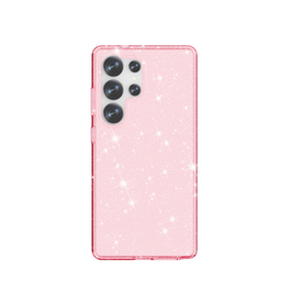 Samsung Galaxy S25 Ultra | Samsung Galaxy S25 Ultra - DeLX™ Glitter Silikone Cover - Pink - DELUXECOVERS.DK