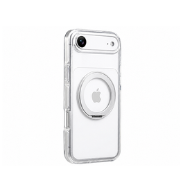 iPhone 17 Air | iPhone 17 Air - MagSafe Silikone Cover m. Ring Holder - Sølv - DELUXECOVERS.DK
