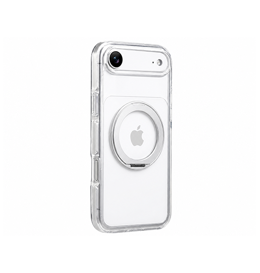 iPhone 17 Air | iPhone 17 Air - MagSafe Silikone Cover m. Ring Holder - Sølv - DELUXECOVERS.DK