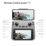 Drone | Professionel Drone V.2.0 - 4K Dual Kamera - Brushless - GPS - Sort - DELUXECOVERS.DK