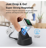 Apple Watch Tilbehør | Apple Watch - MagCold® Trådløs Oplader Stander - Sort - DELUXECOVERS.DK
