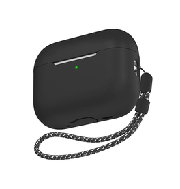 Airpods Pro 3 | AirPods Pro 3 | AhaStyle® Silikone Cover Med Strop - Sort - DELUXECOVERS.DK