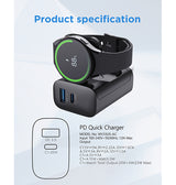 Vægoplader | <AAA>Samsung Watch - MagCold™ Trådløs Oplader & Vægoplader - 23W - Sort - DELUXECOVERS.DK