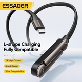 ESSAGER™ | 2-i-1 USB-C til USB-C Hurtigoplader Kabel – Sort – 1m (100W)