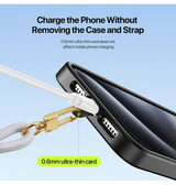 Tilbehør | DUX DUCIS™ Kort Nylon Snor / Strop til Mobil & iPhone - Grå - DELUXECOVERS.DK