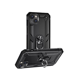 iPhone 14 Max | iPhone 14 Plus - NX Pro™ Armor Cover m. Ring Holder - Sort - DELUXECOVERS.DK