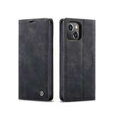 iPhone 13 | iPhone 13 - CaseMe™ Noble Læder Etui / Pung - Sort - DELUXECOVERS.DK