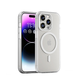 iPhone 15 Pro | <AAA>iPhone 15 Pro - DeLX™ Translucent MagSafe Silikone Cover - Hvid - DELUXECOVERS.DK