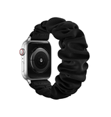 Apple Watch 38mm | Apple Watch (38/40/SE/41/42mm) - Scrunchie Stof Dame Rem - Sort - DELUXECOVERS.DK
