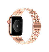 Apple Watch 42mm | Apple Watch (42/44/SE/45/46/49mm) - Butterfly Stål Urlænke - Rose - DELUXECOVERS.DK