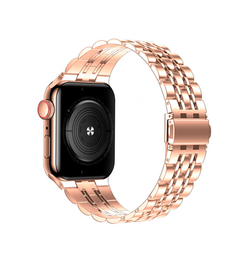 Apple Watch 42mm | Apple Watch (42/44/SE/45mm & Ultra) - Butterfly Stål Urlænke - Rose - DELUXECOVERS.DK
