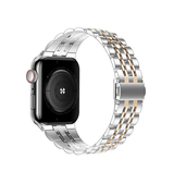 Apple Watch 42mm | Apple Watch (42/44/SE/45mm & Ultra) - Butterfly Stål Urlænke - Sølv/Rose - DELUXECOVERS.DK