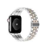 Apple Watch 38mm | Apple Watch (38/40/SE/41/42mm) - Butterfly Stål Urlænke - Sølv/Rose - DELUXECOVERS.DK