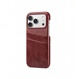 iPhone 17 Pro | iPhone 17 Pro - NX Design™ Læder Cover M. Kortholder - Brun - DELUXECOVERS.DK