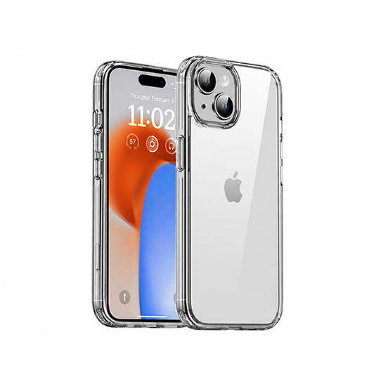 iPhone 15 Plus | iPhone 15 Plus - iPAKY™ Hybrid Silikone Cover - Gennemsigtig - DELUXECOVERS.DK