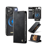 iPhone 17 Pro | iPhone 17 Pro - CaseMe™ 2-i-1 Premium Læder Cover / Pung - Sort - DELUXECOVERS.DK
