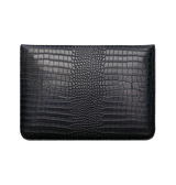 Macbook Sleeve | MacBook Pro 14" - Crocodile Skin Læder Sleeve - Sort - DELUXECOVERS.DK