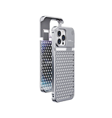 iPhone 15 Pro Max | iPhone 15 Pro Max - LUX™ PRO Premium Aluminium Cover - Sølv - DELUXECOVERS.DK