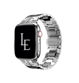 Apple Watch 42mm | Apple Watch (42/44/SE/45mm & Ultra) - L'Empiri™ Crono Stål Rem - Sølv - DELUXECOVERS.DK