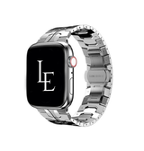 Apple Watch 38mm | Apple Watch (38/40/SE/41/42mm) - L'Empiri™ Crono Stål Rem - Sølv - DELUXECOVERS.DK