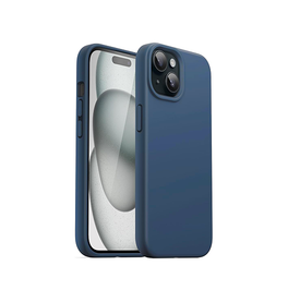 iPhone 15 Plus | iPhone 15 Plus - Deluxe™ Soft Touch Silikone Cover - Blå - DELUXECOVERS.DK