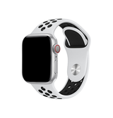 Apple Watch 42mm | Apple Watch (42/44/SE/45/46/49mm) - 4Run™ Silikone Løbe Sportsrem - Hvid - DELUXECOVERS.DK