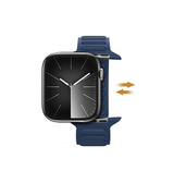 Apple Watch 38mm | Apple Watch (38/40/SE/41mm) - DUX DUCIS® Twill Magnetisk Rem - Navy - DELUXECOVERS.DK