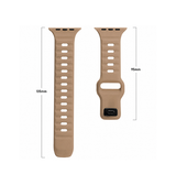 Apple Watch (42/44/SE/45/46/49mm) - Square Buckle Silikonerem - Brun