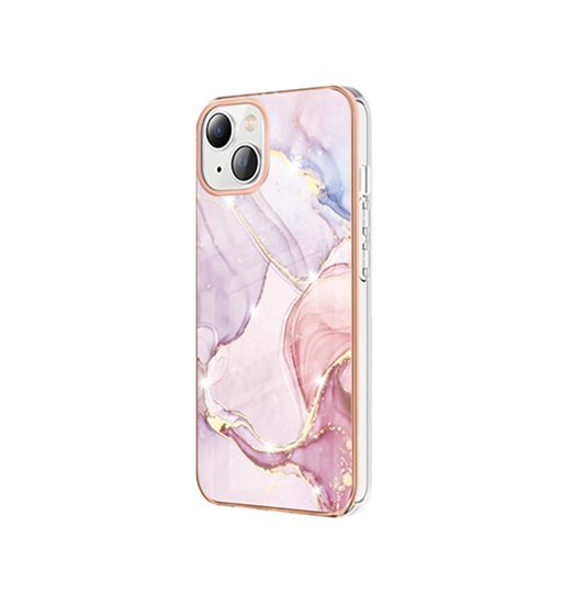 iPhone 15 Plus | iPhone 15 Plus - Deluxe™ Marble Silikone Cover - Rosa - DELUXECOVERS.DK
