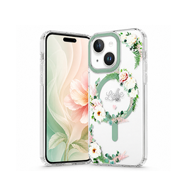 iPhone 15 | iPhone 15 - LUX™ MagSafe Silikone Cover - Floral - DELUXECOVERS.DK