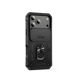 iPhone 17 Pro | iPhone 17 Pro - NX Pro™ Armor Cover m. Ring Holder - Sort - DELUXECOVERS.DK