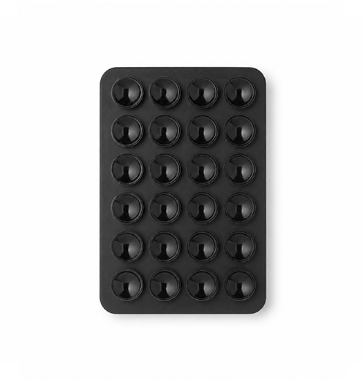 Mobilholder (Sugekop) | Silikone Sugekop Mobilholder 5-Pak - Selvklæbende - Sort - DELUXECOVERS.DK