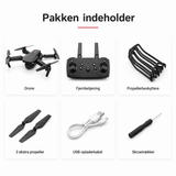 Drone | Drone til Børn & Begyndere – FPV – Sammenklappelig – Sort - DELUXECOVERS.DK