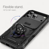 iPhone 17 Pro Max | iPhone 17 Pro Max - NX Pro™ Armor Cover m. Ring Holder - Sort - DELUXECOVERS.DK