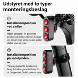 Cykel lygte | Cykel baglygte m. lang batteritid, advarsels- og bremselys - West-Biking® - DELUXECOVERS.DK