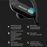 In-ear Headset | Lenovo® Sports In-ear Høretelefoner til Løb & Træning - Sort - DELUXECOVERS.DK