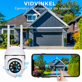 Overvågningskamera | Overvågningskamera | Udendørs Trådløs Wifi - 360° | WatchTower™ - DELUXECOVERS.DK